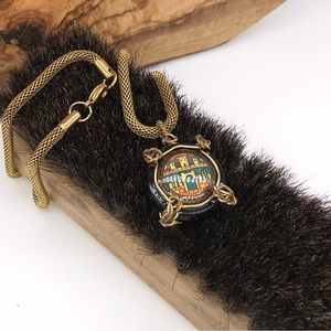 Handmade Gold Champagne top necklace